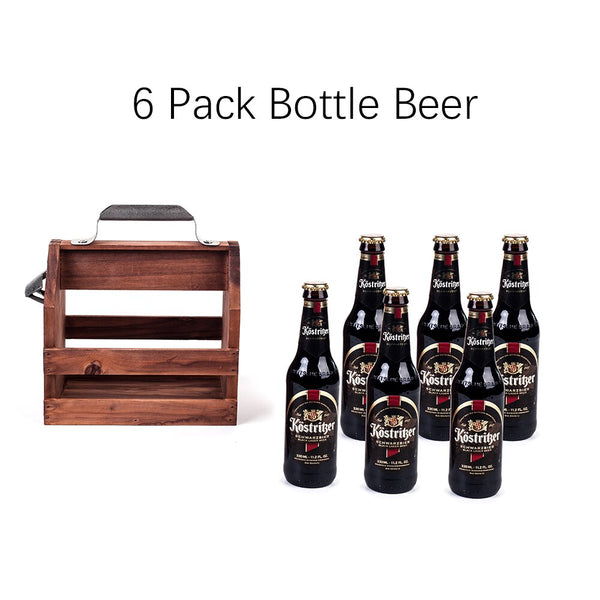 Wooden Beer Carrier with Bottle Opener