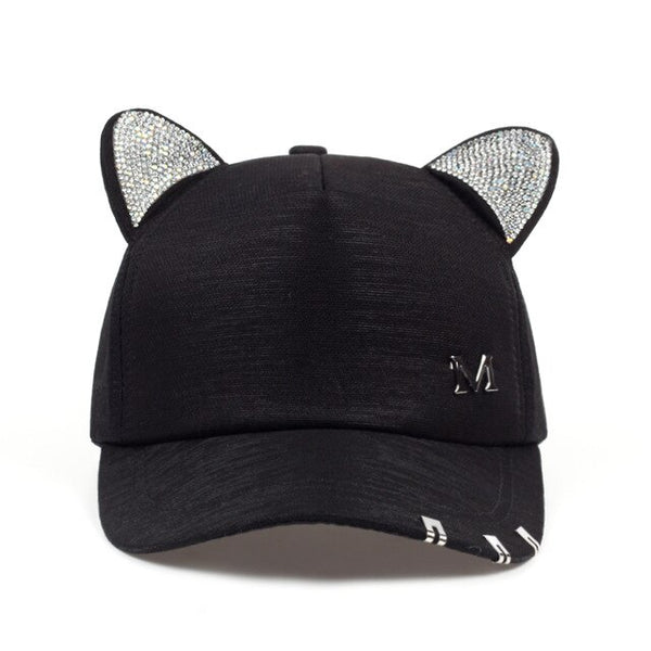Meow cap with cat ears
